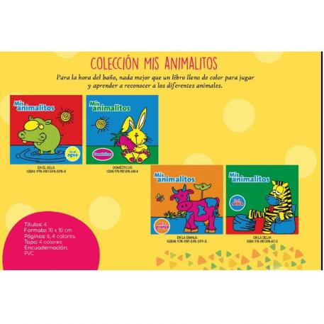 LIBRITOS DE PVC 10 X 10 CMS MIS ANIMALITOS