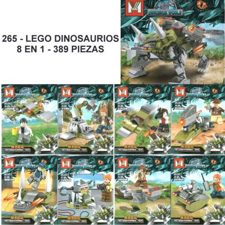 DINOSAURIOS 8 EN 1 - 389 PIEZAS