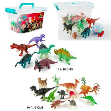 CAJA CON 20 DINOSAURIOS DE GOMA