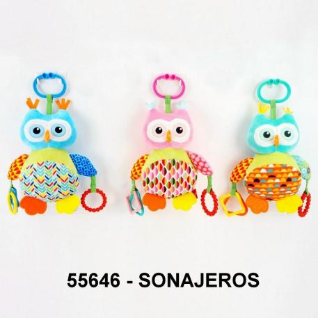 SONAJERO BUHO CON AROS 24 CMS