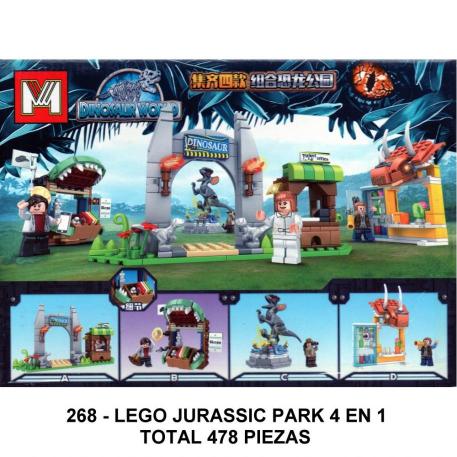 LEGO JURASSIC PARK 4 EN 1 - TOTAL 478 PIEZAS