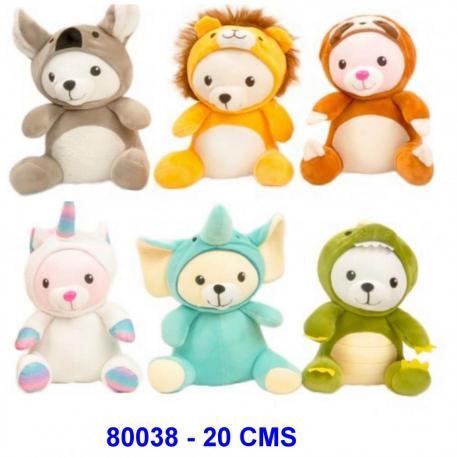 ANIMALITOS CON CAPUCHA 20 CMS