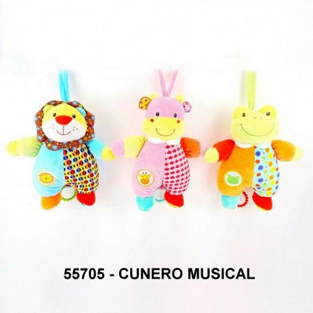 CUNERO MUSICAL ANIMALITOS CON PIJAMA MULTICOLOR