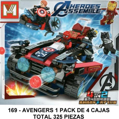 AVENGERS 4 EN 1 - TOTAL 325 PIEZAS