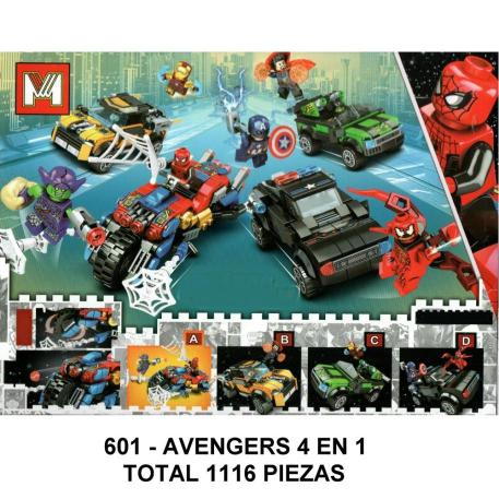 AVENGERS 4 EN 1 - 1116 PIEZAS