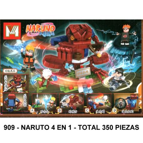 NARUTO 4 EN 1 - TOTAL 350 PIEZAS