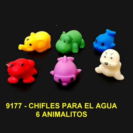 CHIFLES ANIMALITOS X 6