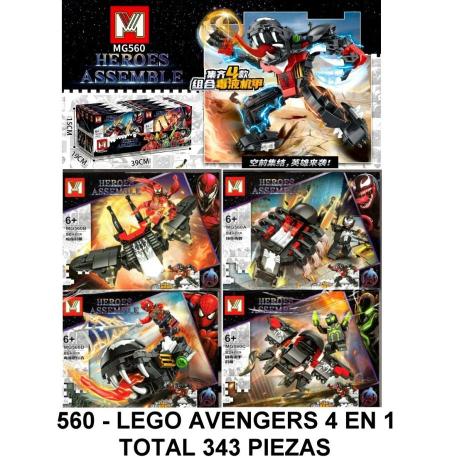 AVENGERS 4 EN 1 - 343 PIEZAS