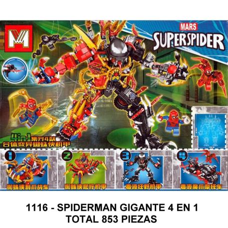 SPIDERMAN GIGANTE 4 EN 1 - TOTAL 853 PIEZAS