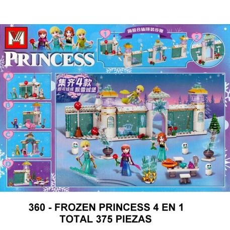 FROZEN PRINCESAS 4 EN 1 - TOTAL 375 PIEZAS