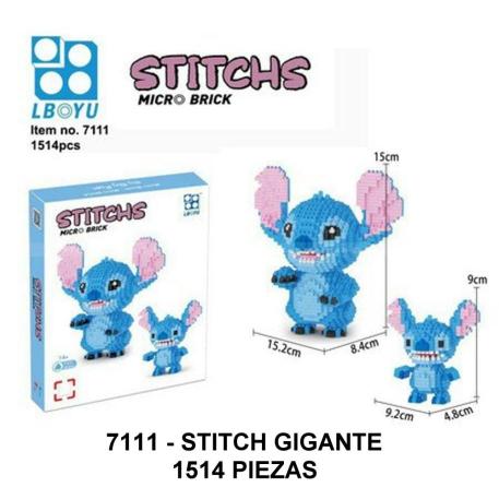 MINI BLOQUES STITCH GIGANTE 1514 PIEZAS