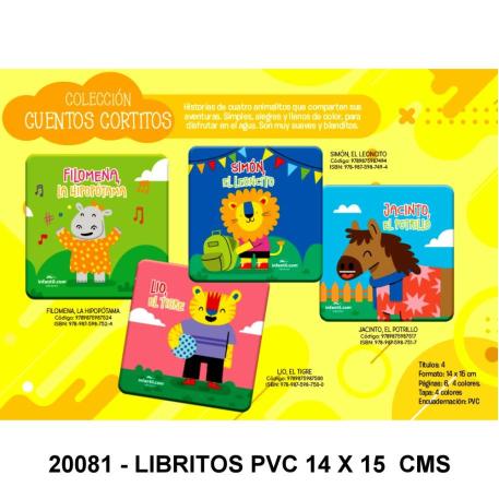 LIBRITOS DE PVC 14 X 15 CMS CUENTOS CORTITOS