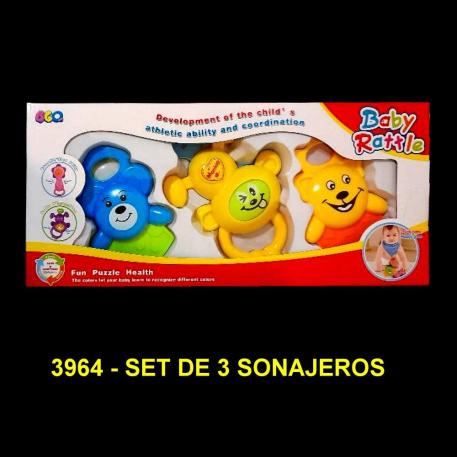 SET 3 SONAJEROS DE PLASTICO