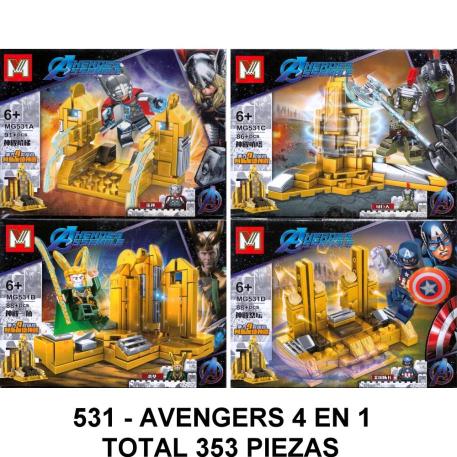 AVENGERS 4 EN 1 - TOTAL 353 PIEZAS