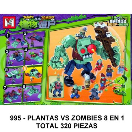 PLANTAS VS ZOMBIES 8 EN 1 - TOTAL 320 PIEZAS