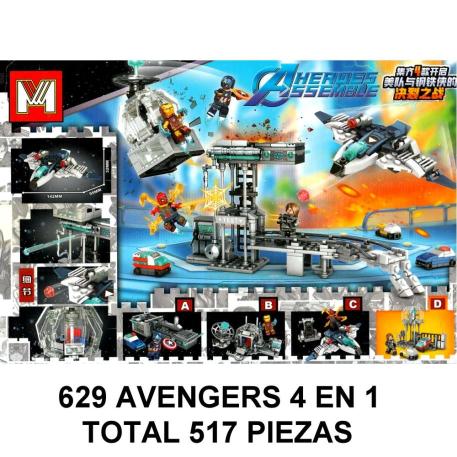 AVENGERS 4 EN 1 - TOTAL 517 PIEZAS