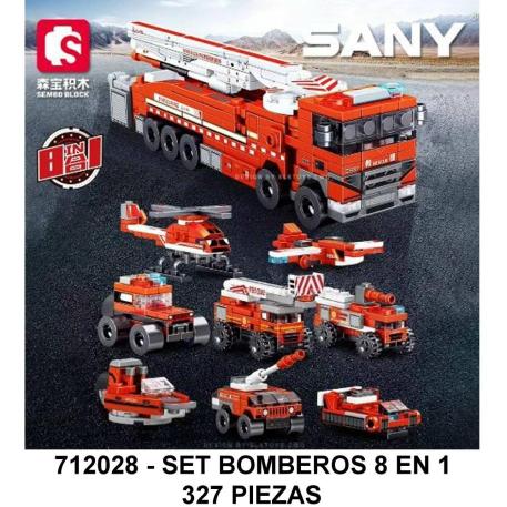 BOMBEROS 8 EN 1 - 327 PIEZAS