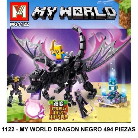 MY WORLD DRAGON NEGRO 494 PIEZAS