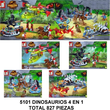 JURASSIC PARK GIGANTE 4 EN 1 - TOTAL 827 PIEZAS