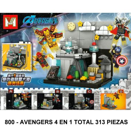 AVENGERS 4 EN 1 - 313 PIEZAS