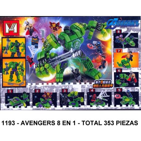 AVENGERS 8 EN1 - TOTAL 353 PIEZAS