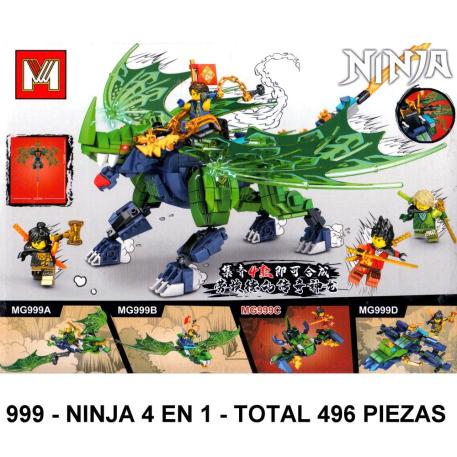 NINJA 4 EN 1 - TOTAL 496 PIEZAS