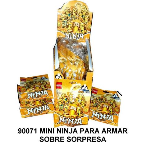 SOBRES SORPRESA MINI NINJA PARA ARMAR CAJA X 24