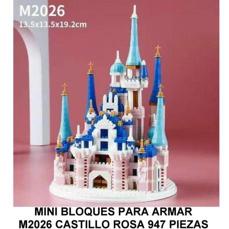 MINI BLOQUES CASTILLO ROSA 947 PIEZAS