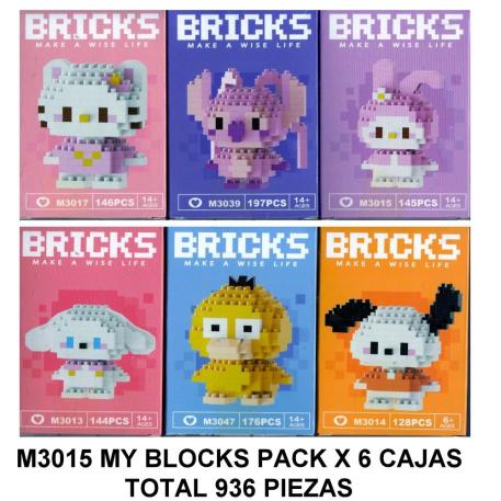 MY BLOCKS PACK X 6 - TOTAL 936 PIEZAS