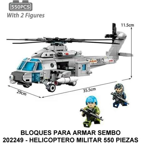 HELICOPTERO MILITAR 550 PIEZAS