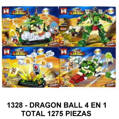 DRAGON BALL 4 EN 1 GIGANTE 1275 PIEZAS