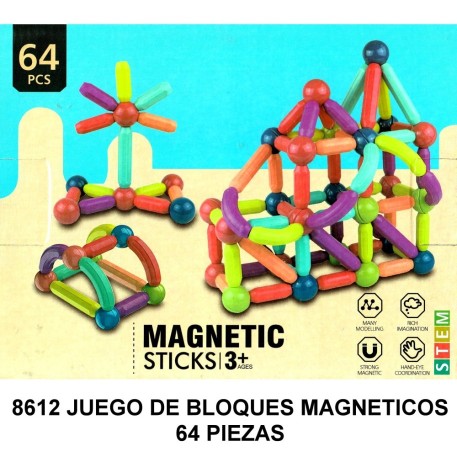 JUEGO INFANTIL MAGNETICO 64 PIEZAS