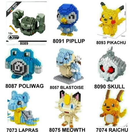 MINI BLOQUES POKEMON 300 PIEZAS, PRECIO POR UNIDAD