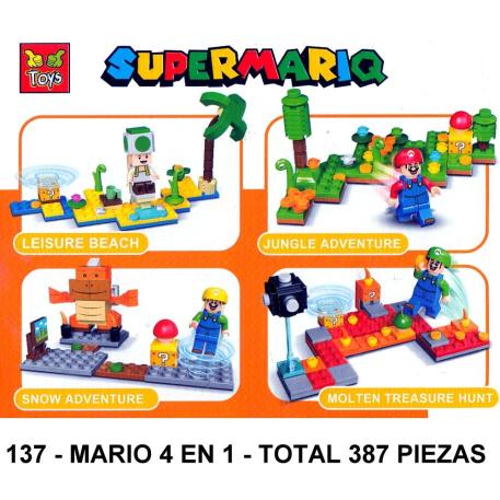 SUPER MARIO 4 EN 1 - TOTAL 387 PIEZAS