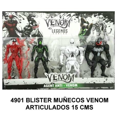 BLISTER VENOM ARTICULADOS 15 CMS