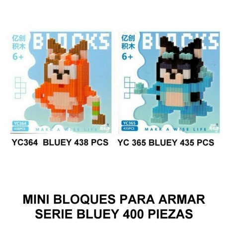 MINI BLOQUES BLUEY MAS DE 500 PIEZAS