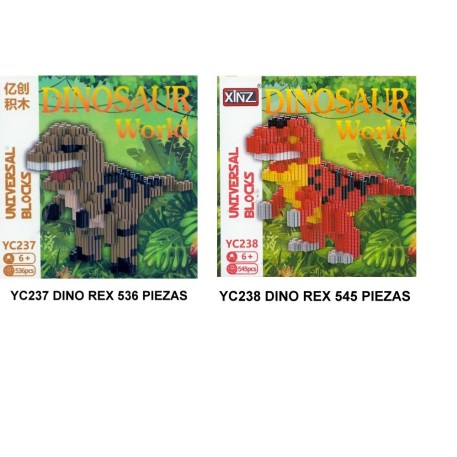 MINI BLOQUES PARA ARMAR DINO REX  536 PIEZAS