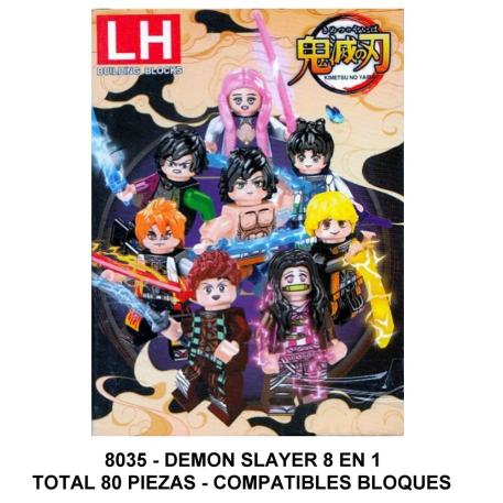 MUÑECOS DEMON SLAYER 8 EN 1