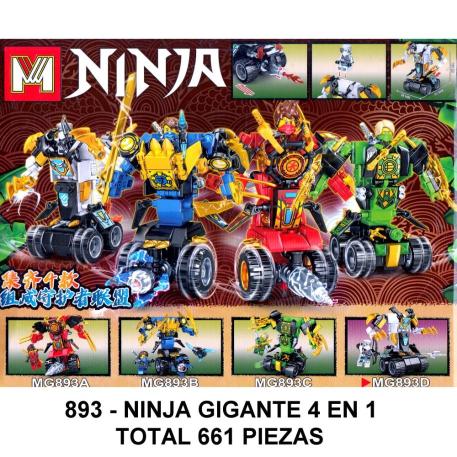 NINJA 4 EN 1 - TOTAL 661 PIEZAS