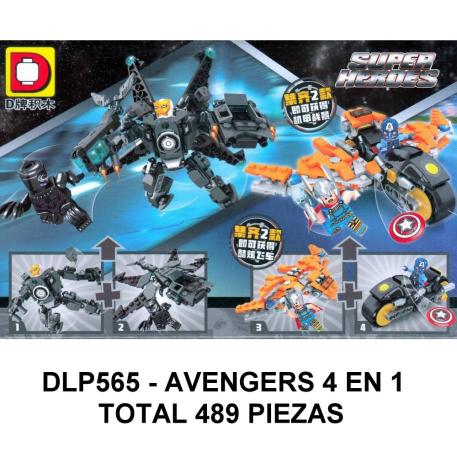 AVENGERS 4 EN 1 - TOTAL 489 PIEZAS