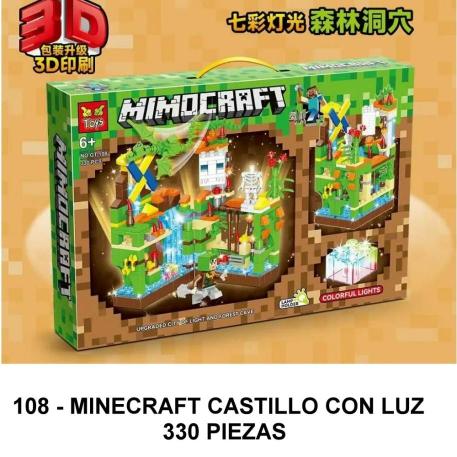 MINECRAFT CASTILLO CON LUZ 330 PIEZAS