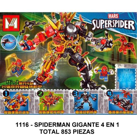 SPIDERMAN GIGANTE 4 EN 1 - TOTAL 853 PIEZAS - B2