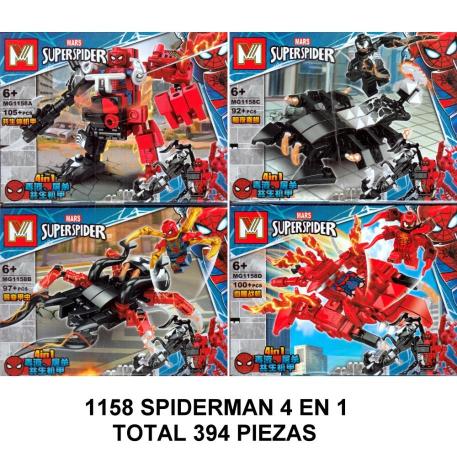 SPIDERMAN 4 EN 1 - TOTAL 394 PIEZAS - B2