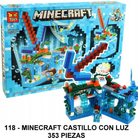 MINECRAFT CASTILLO CON LUZ 353 PIEZAS