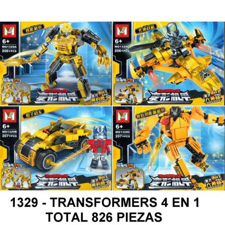 TRANSFORMERS 4 EN 1 - TOTAL 826 PIEZAS