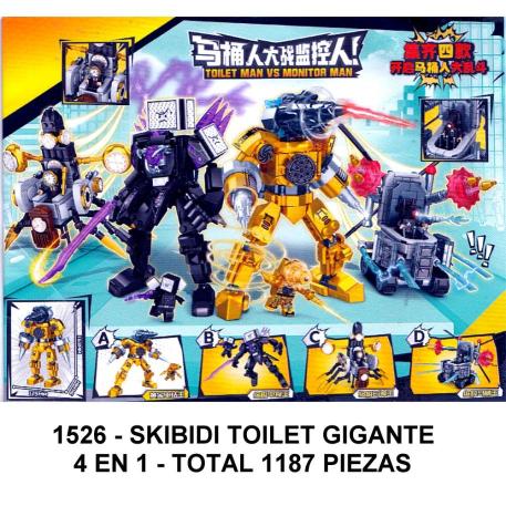 SKIBIDI TOILET 4 EN 1 - TOTAL 1187 PIEZAS