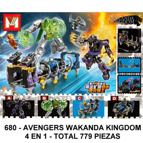 WAKANDA KINGDOM 4 EN 1 - TOTAL 779 PIEZAS