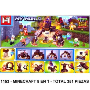 MINECRAFT 8 EN 1 - TOTAL 351 PIEZAS - 1153 - F2 -