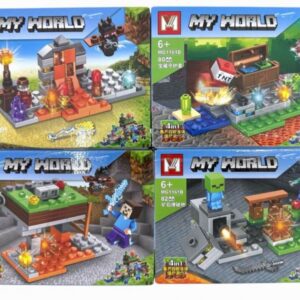 MINECRAFT 4 EN 1 - TOTAL 330 PIEZAS - F4