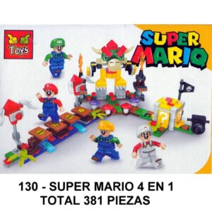 SUPER MARIO 4 EN 1 - TOTAL 381 PIEZAS - D4